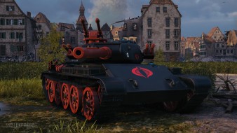 3D-стиль «Клык кобры» на Т-54 первый образец в World of Tanks
