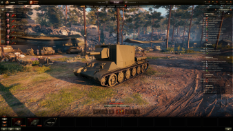 Two-barrelled premium level 5 tank SU-2-122 in the supertest of World of Tanks
