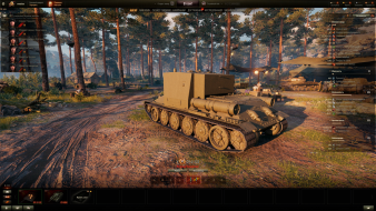 Two-barrelled premium level 5 tank SU-2-122 in the supertest of World of Tanks