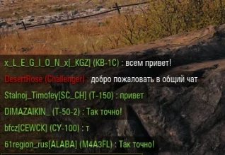 Общий чат в действии!