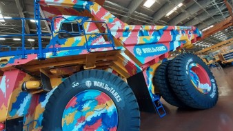 Wargaming и БелАЗ представили 90-тонный самосвал в камуфляже WG Fest: День танкиста