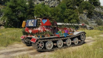 3D-стиль «Десятый олень» на Pz.Kpfw. VII из Новогоднего патча 1.11 в World of Tanks