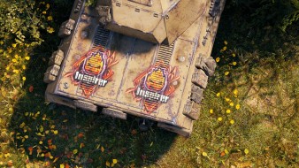 Эмблема, надпись, командир, медаль и большая декаль Inspirer в Битве блогеров 2021 World of Tanks