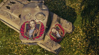 Large decal for the affiliate with the streamer QuickyBaby in World of Tanks