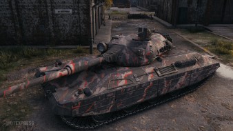 2D-стиль «Легион поддержки» (красный) для Мира танков из 1.21.1