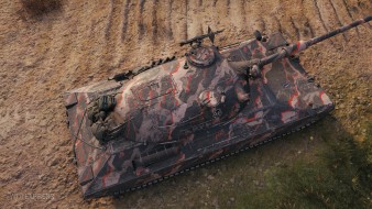 2D-стиль «Легион поддержки» (красный) для Мира танков из 1.21.1