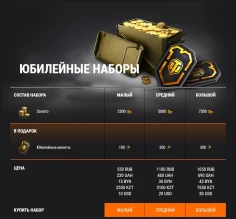 Акт V. Юбилейные наборы в Премиум магазине World of Tanks