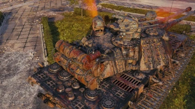 Босс из хэллоуинского режима «Мирный-13» в World of Tanks