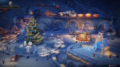 Новый ангар на Новогоднее наступление 2021 в World of Tanks