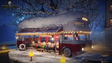 Новый ангар на Новогоднее наступление 2021 в World of Tanks