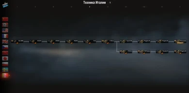 Сколько опыта нужно для прохождения новой подветки Италии в World of Tanks