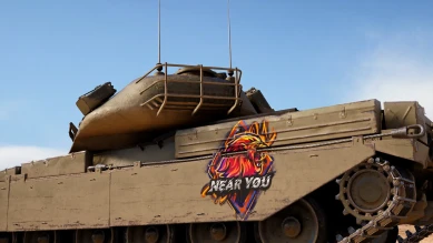 Эмблема, надпись, командир, медаль и большая декаль Near_You в Битве блогеров 2021 World of Tanks