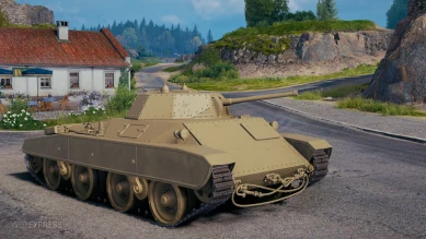 Screenshots of M16/43 Carro Celere Sahariano gift tank from World of Tanks supertest