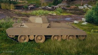 Screenshots of M16/43 Carro Celere Sahariano gift tank from World of Tanks supertest