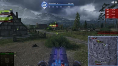 В стекло попали.