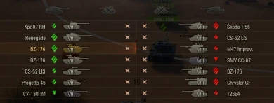 Сетапчики в Ранговых на 8 лвл (7x7) состоят из одних премов, но пока не совсем однотипные и это радует.