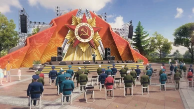 Скриншоты праздничного ангара к 9 мая 2023 Мир танков