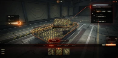 Новый ангар в 1.0.2 WoT полностью для кастомизации танка.