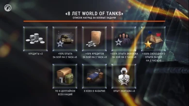 Скидки и бонусы в честь дня рождения Wargaming и World of Tanks в августе