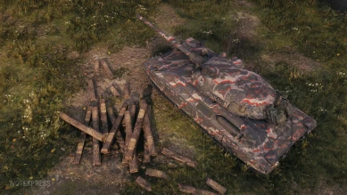 2D-стиль «Легион поддержки» (красный) для Мира танков из 1.21.1