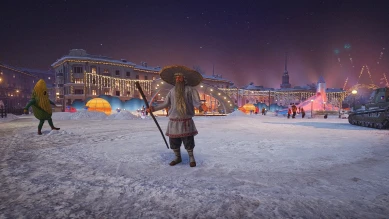 Скриншоты новогоднего ангара в Мире танков. Часть 2