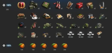 Что выпадает из обычного контейнера «Ящик с мандаринами» в Мире танков