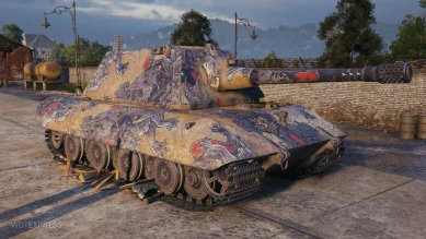 Настраиваемый 2D-cтиль «Мифический зверь (алый)» для режима "Натиск" в World of Tanks Настраиваемый 2D-cтиль «Мифический зверь (алый)» для режима "Натиск" в World of Tanks