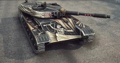 3D-стиль «Крылья Победы» для танка Т-100 ЛТ в Мире танков