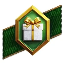 Дают вот такую вот нашивочку за 150 отправленных подарков