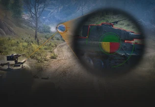 Обновленный индикатор бронепробития из обновления 2.0 в World of Tanks