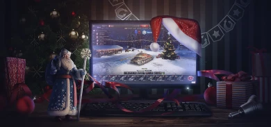 Арт к новогодним активностям в World of Tanks