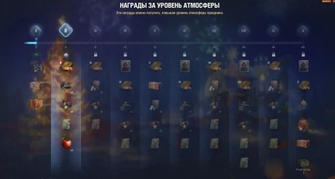 Награды за уровень атмосферы Наш Новый год 2026 на тесте обновления 1.39 в Мире танков