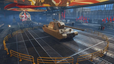 Изменённые ангары для празднования 23 февраля и 8 марта в Мире танков