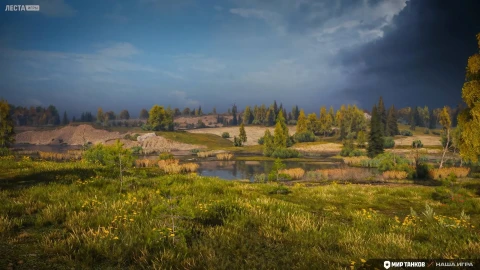 Новый вариант освещения на карте «Малиновка» из обновления 1.40 в Мире танков