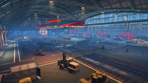 Обновлённый ангар для 23 февраля в Мире танков