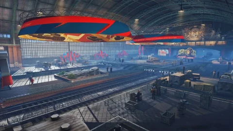 Обновлённый ангар для 23 февраля в Мире танков