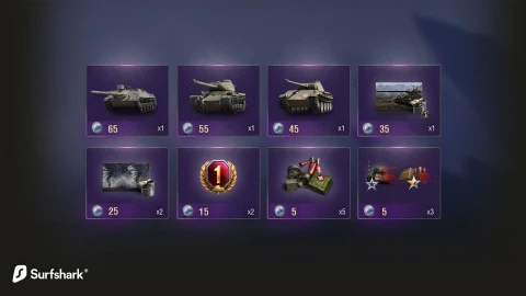 Магазин жетонов Surfshark: смотрите 5-й сезон СТЛН и получайте награды в World of Tanks Магазин жетонов Surfshark: смотрите 5-й сезон СТЛН и получайте награды в World of Tanks