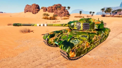 2D-стиль «Охотник за артефактами» из Боевого пропуска: Артефакты прошлого в Мир танков