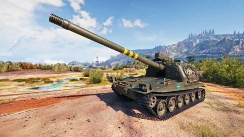 Скриншоты и ТТХ шведской арты 10 уровня VK 155 Projekt на супертесте Мира танков