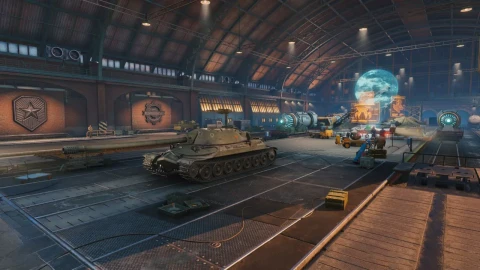 Специальный ангар для события «В космос!» в Мире танков