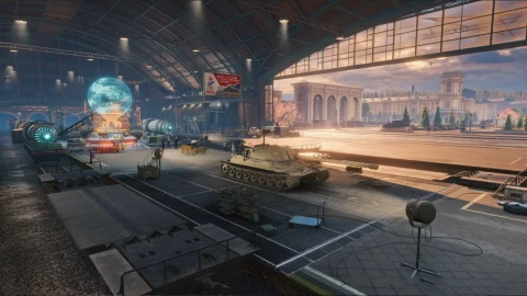 Специальный ангар для события «В космос!» в Мире танков