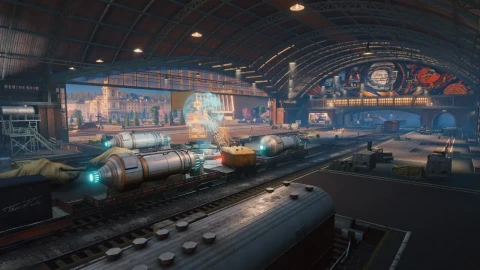 Специальный ангар для события «В космос!» в Мире танков