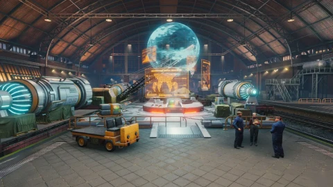 Специальный ангар для события «В космос!» в Мире танков