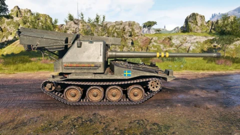 Скриншоты и ТТХ шведской САУ 8 уровня AKV60 Utkast 1 в Мире танков