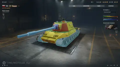Польская ПТ-САУ 8 уровня Husarz на супертесте World of Tanks