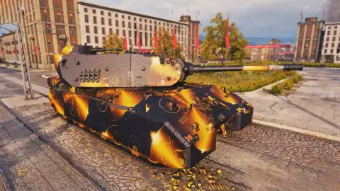 2D-стиль «Золотая пластинка» из 19 сезона Боевого пропуска в Мире танков