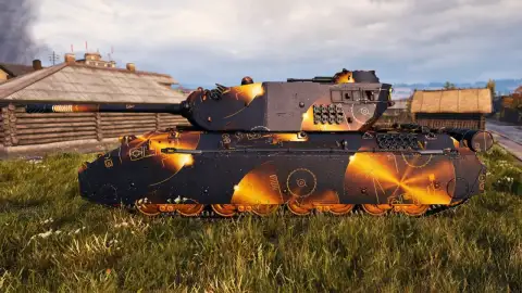 2D-стиль «Золотая пластинка» из 19 сезона Боевого пропуска в Мире танков