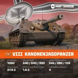 Kanonenjagdpanzer VIII уровня можно получить бесплатно в Мире танков Kanonenjagdpanzer VIII уровня можно получить бесплатно в Мире танков