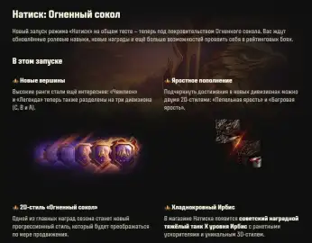 Натиск «Огненный сокол» в «Мире танков» — все изменения нового запуска